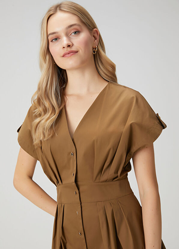 Beymen Club Khaki Mini Dress - 2
