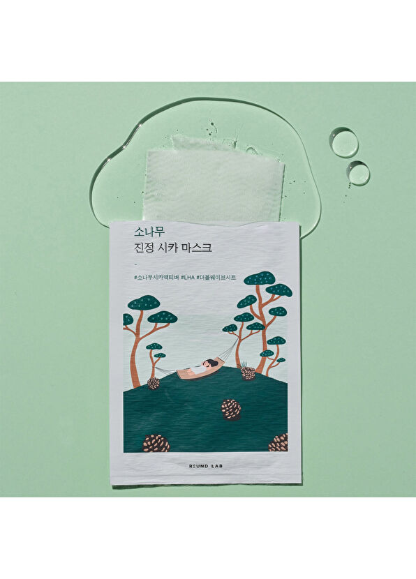 Round Lab Pine Calming Cica Mask Anti-Stress & Anti-Roughness Cica Mask with Pine Extract 27 ml - 2
