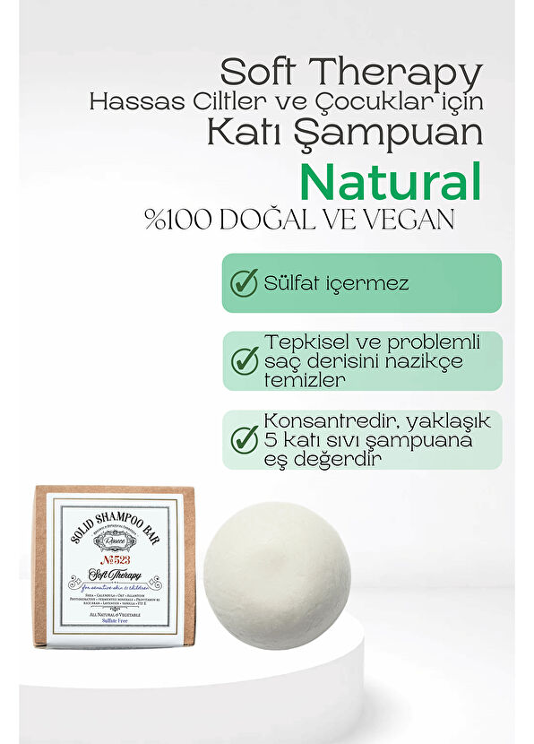 Rosece Bar Hassas Ciltler ve Çocuklar için Katı Şampuan - 2