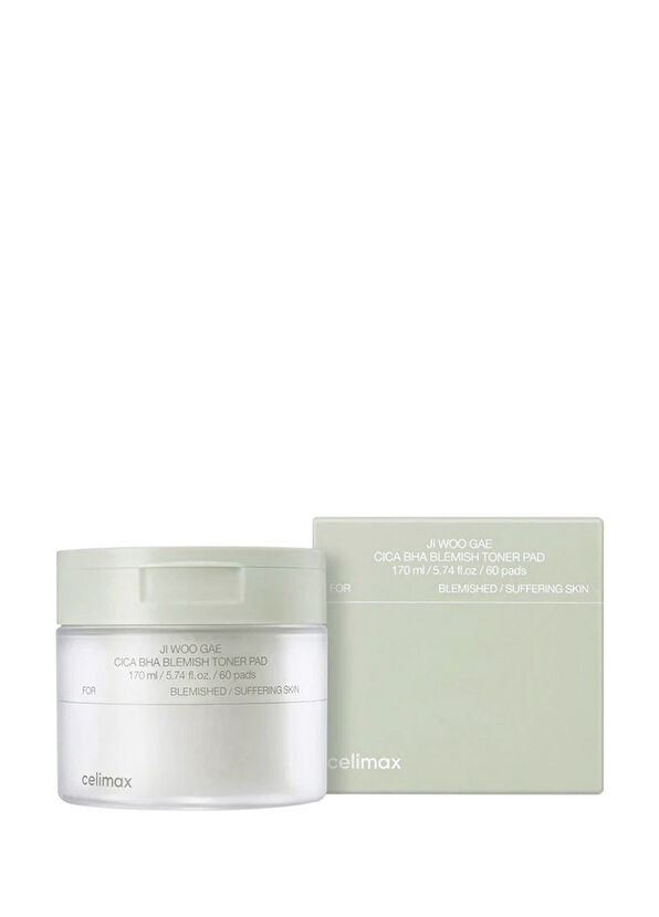 Celimax Ji Woo Gae Cica BHA Blemish Yağlı Ciltler İçin Arındırıcı 60'lı Toner Pad - 1