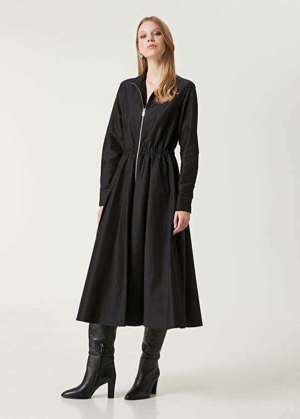 Beymen Club Siyah Midi Elbise - 4