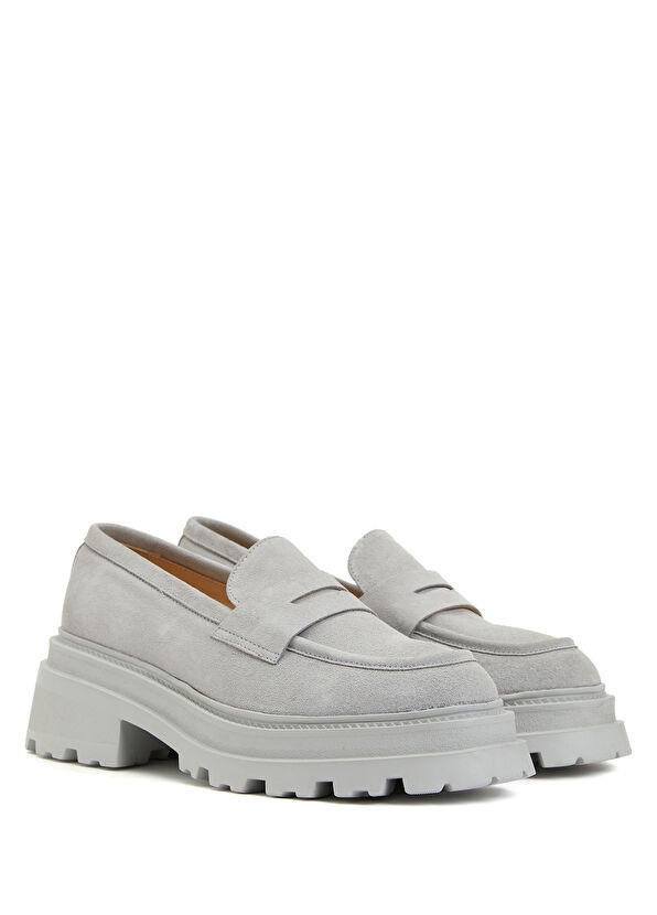 Gri Kadın Deri Loafer Beymen Club Gri Kadın Deri Loafer - 2