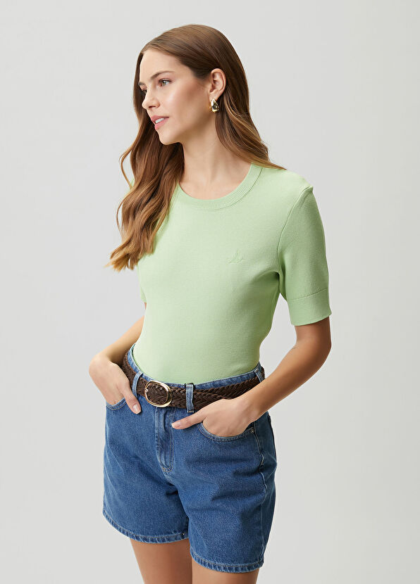 Beymen Club Blue Piqué Textured Sweater - 1