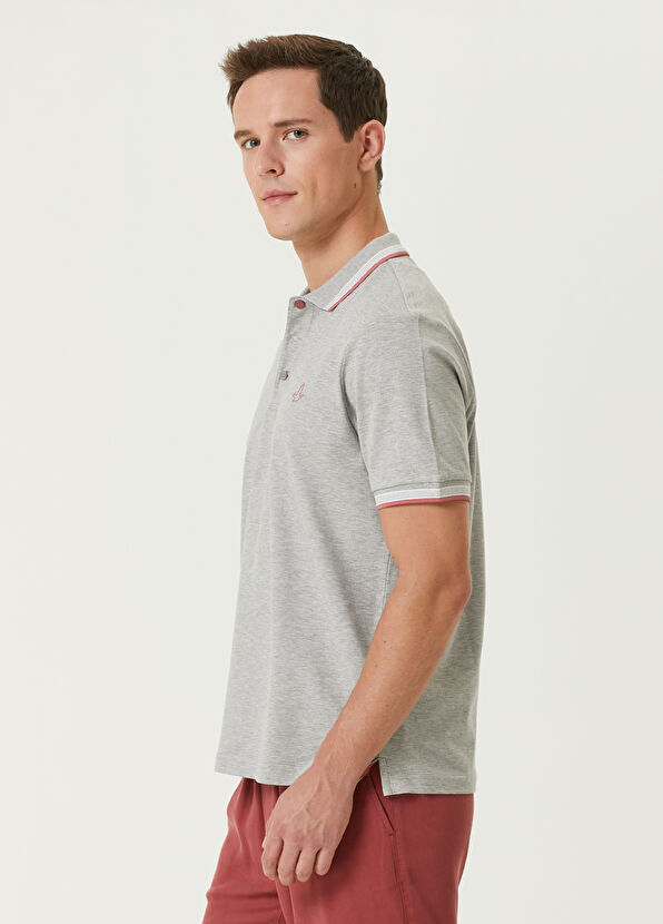 Beymen Club Comfort Fit Grey Melange Polo T-shirt - 4