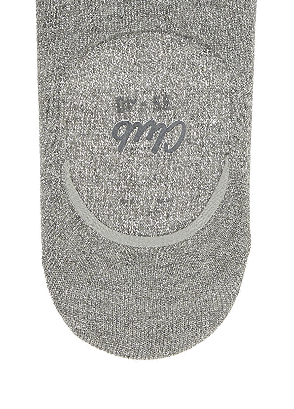 Beymen Club Grey Glitter Textured Women's Suba Socks - 2