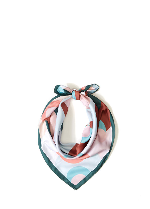 Beymen Club Çok Renkli Desenli Saten Fular - 1