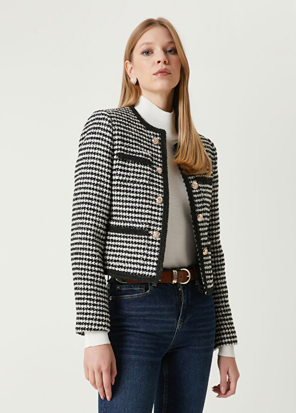 Beymen Club Siyah Kazayağı Desenli Ceket - 4