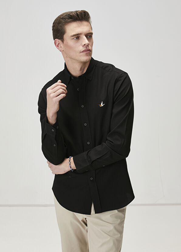 Beymen Club Comfort Fit Siyah Gömlek - 1