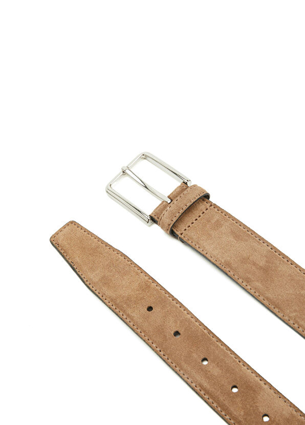Beymen Club Tan Men's Suede Belt - 2