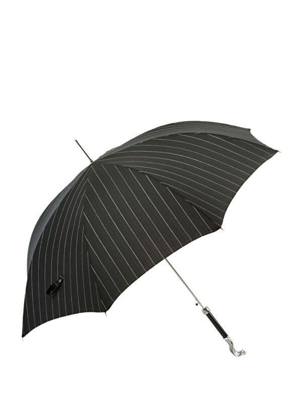 Pasotti Cobra Black Striped Unisex Umbrella - 1