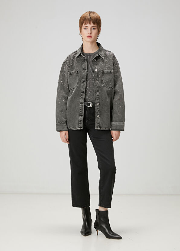 Beymen Club Grey Stone Denim Jacket - 2