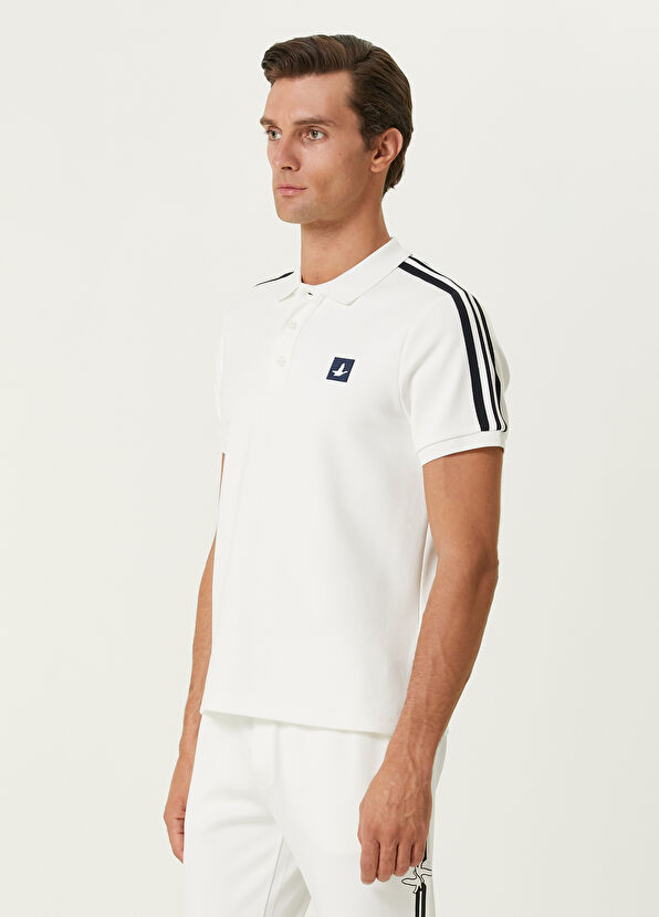 Beymen Club Off-White Stripe Detailed Polo T-Shirt - 4