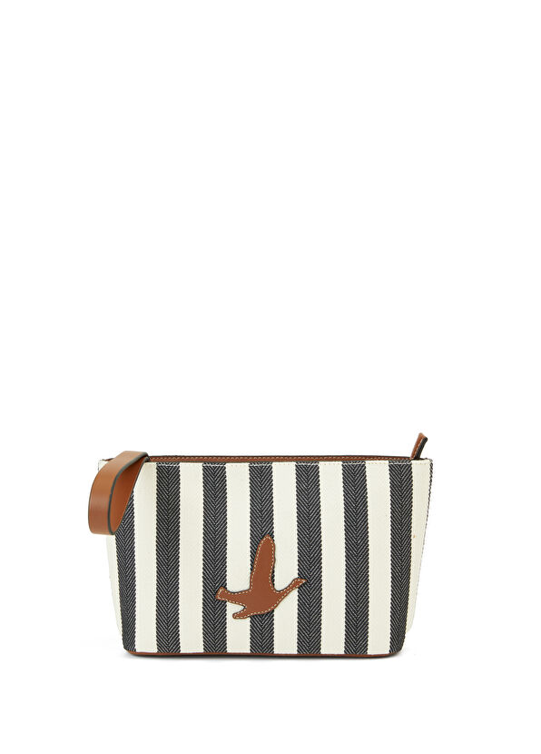 Beymen Club Navy Blue Striped Women's Canvas Hand Portfolio - 1