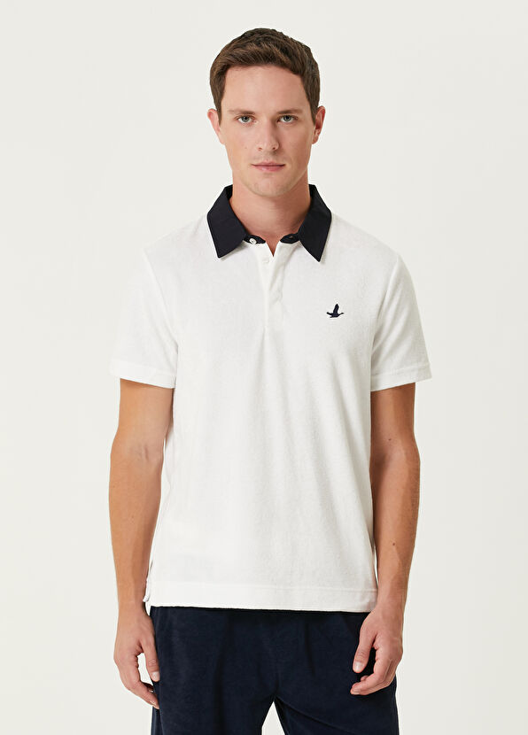 Beymen Club Beyaz Polo Yaka Havlu Dokulu T-shirt - 1