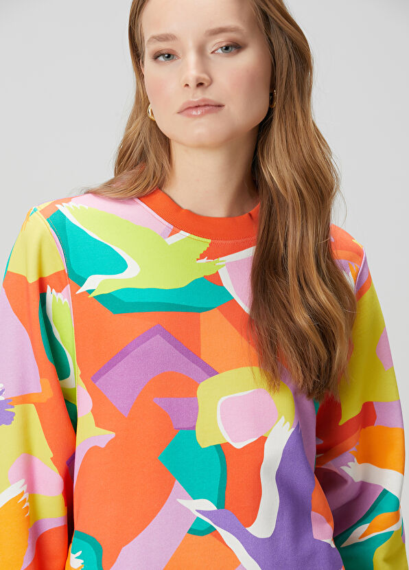 Beymen Club Colorblocked Desenli Sweatshirt - 2