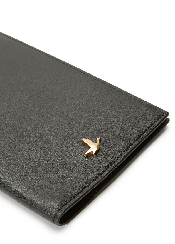 Beymen Club Black Leather Passport Holder - 4