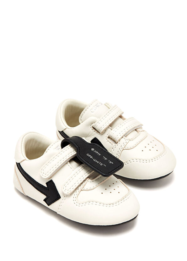 Off-White Beyaz Siyah Erkek Çocuk Deri Ayakkabı - 2