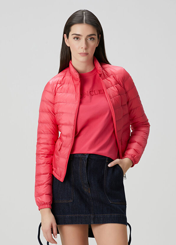 Resim Lans Pembe Puffer Mont 