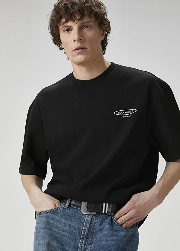 Academia Black Logo Basic T-shirt - 4