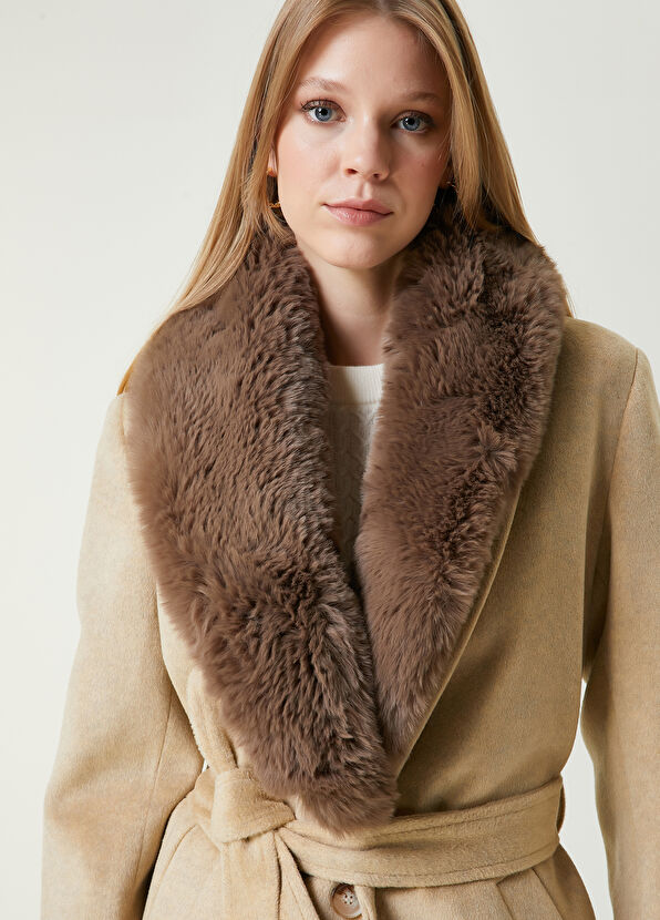 Beymen Club Beige Collar Detailed Coat - 2