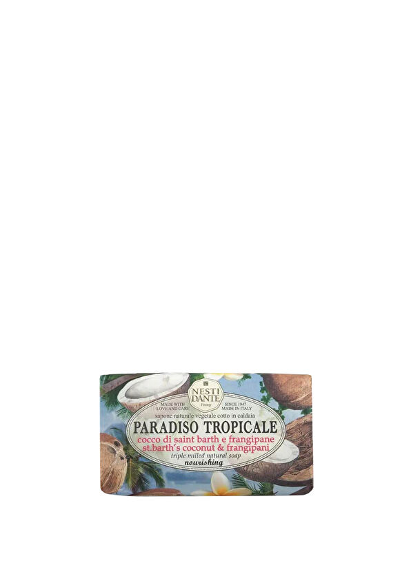 Nesti Dante Paradiso Tropicale St. Bath Coconut and Frangipane Hindistan Cevizli Turta Vegan Bakım Kalıp Sabun 250 gr - 1