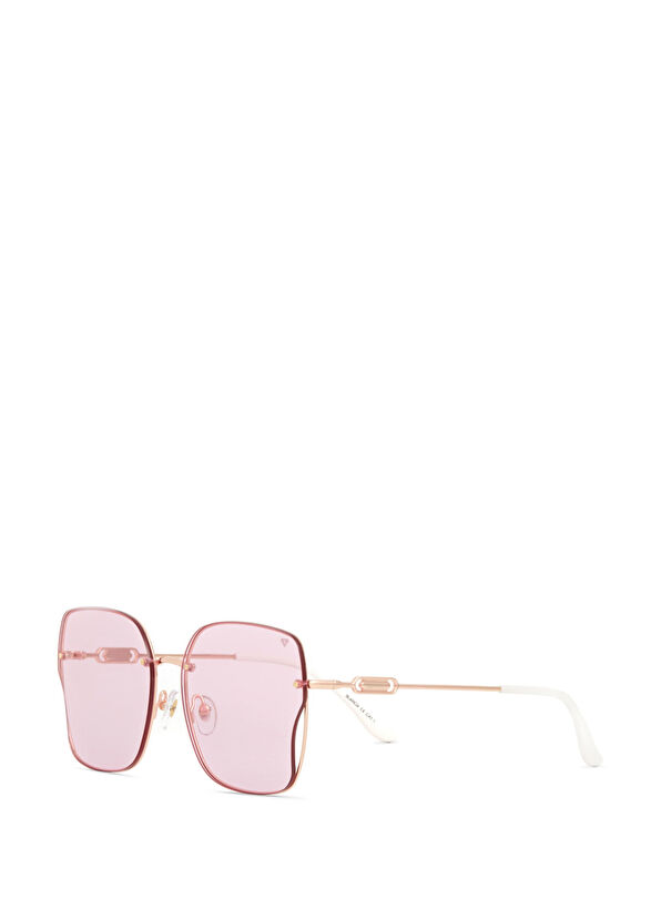 Blancia Milano BC 1310 C3 Geometrik Rose Gold Metal Kadın Güneş Gözlüğü - 1