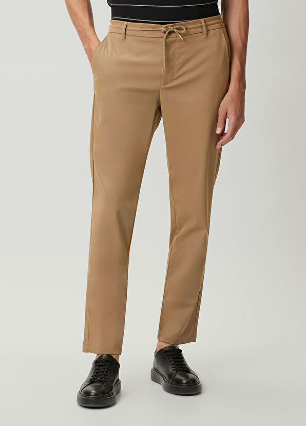 Beymen Club Bej Beli Kordonlu Twill Pantolon - 2