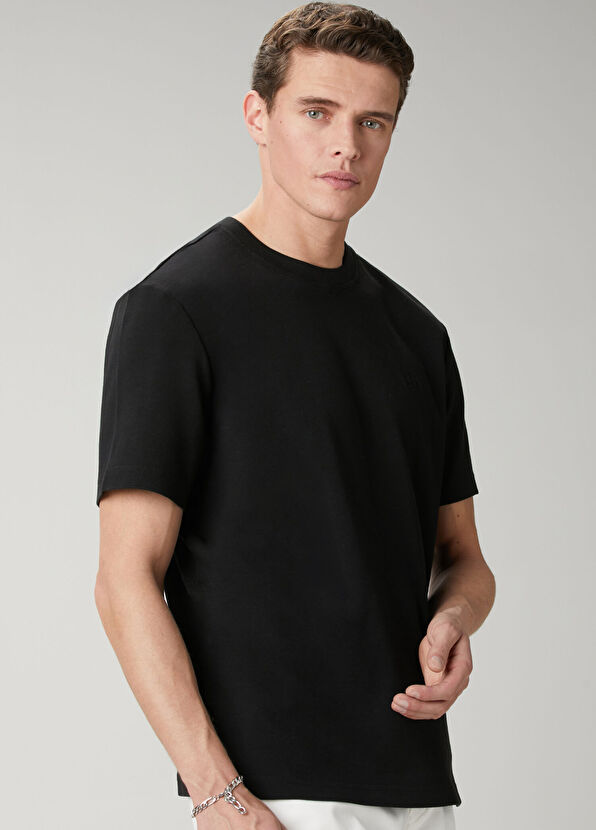Beymen Club Relax Fit Black Basic T-Shirt - 2