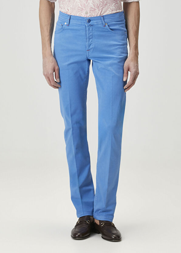 Kiton Açık Mavi Jean Pantolon - 2