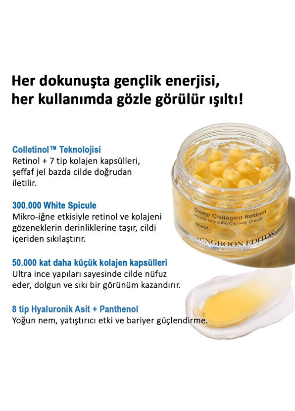 Sungboon Editor Deep Collagen Retinol Power Boosting Capsule Cream Anti-aging Cilt Bakım Kremi 50 ml - 4