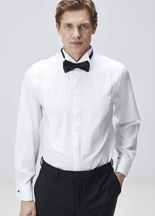 Beymen Collection White Tuxedo Shirt - 4