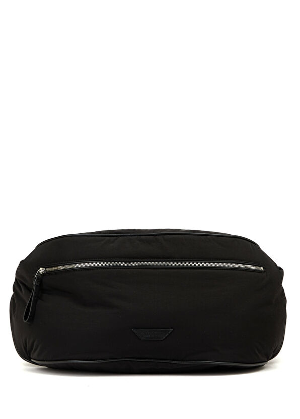 Bottega Veneta Siyah Logo Detaylı Erkek Bel Çantası - 1