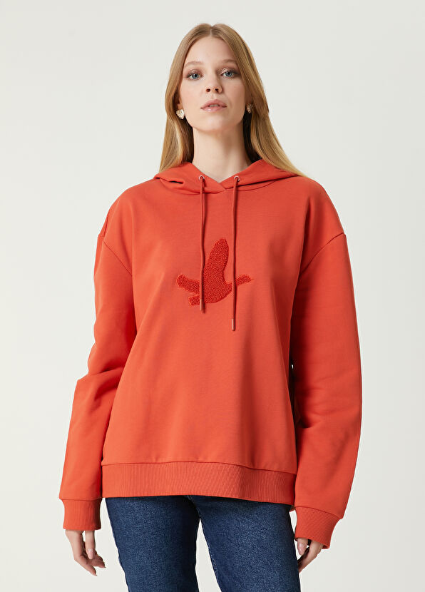 Beymen Club Kiremit Kapüşonlu Logolu Sweatshirt - 1