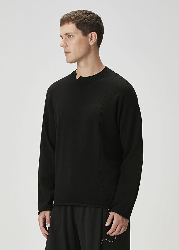 Isabel Benenato Siyah Yıpratma Detaylı Kazak - 3