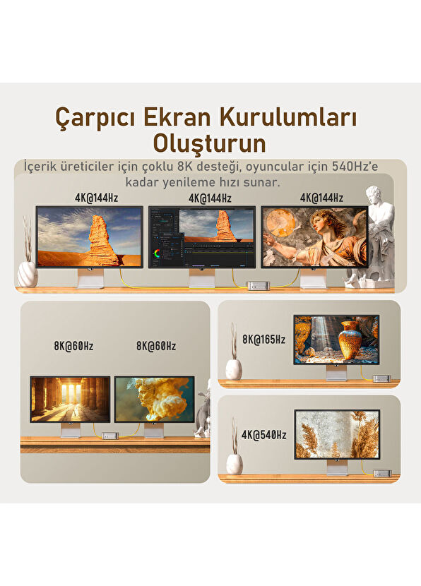 Aohi The Future Adonis USB-C to USB-C PD 3.1 120Gbps 240W 8K Süper Hızlı Şarj Data Kablosu - 3