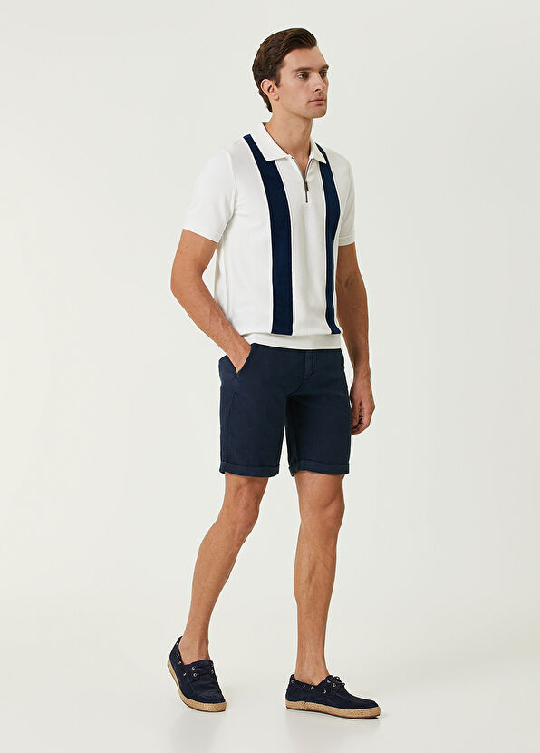 Beymen Club Beyaz Polo Yaka Havlu Dokulu Kısa Kollu Triko - 3