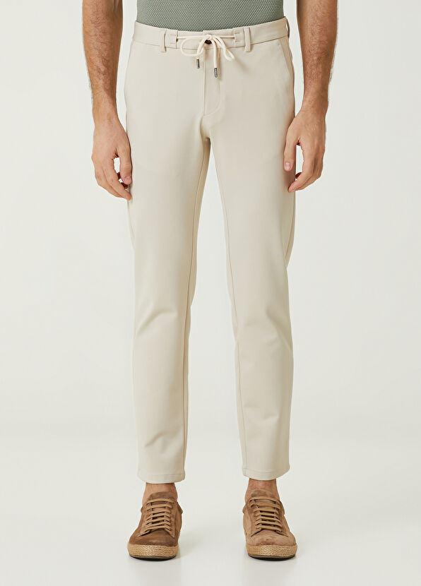 Beymen Club Bej Beli Kordonlu Örme Pantolon - 2