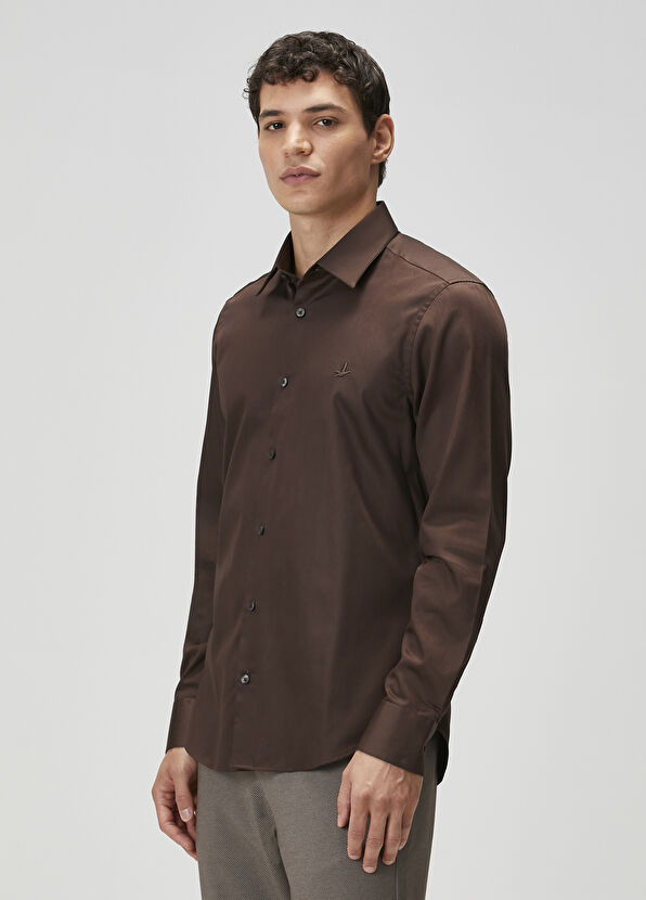 Beymen Club Slim Fit Brown Shirt - 4