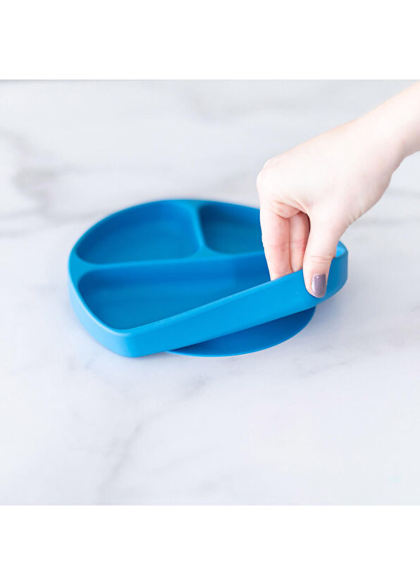 Bumkins Dark Blue Silicone Vacuum Plate - 2