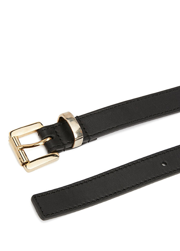 Beymen Club Black Womens Slim Leather Belt - 4