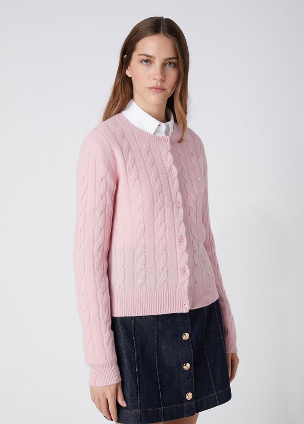 Beymen Club Pink Cable Knit Cardigan - 4