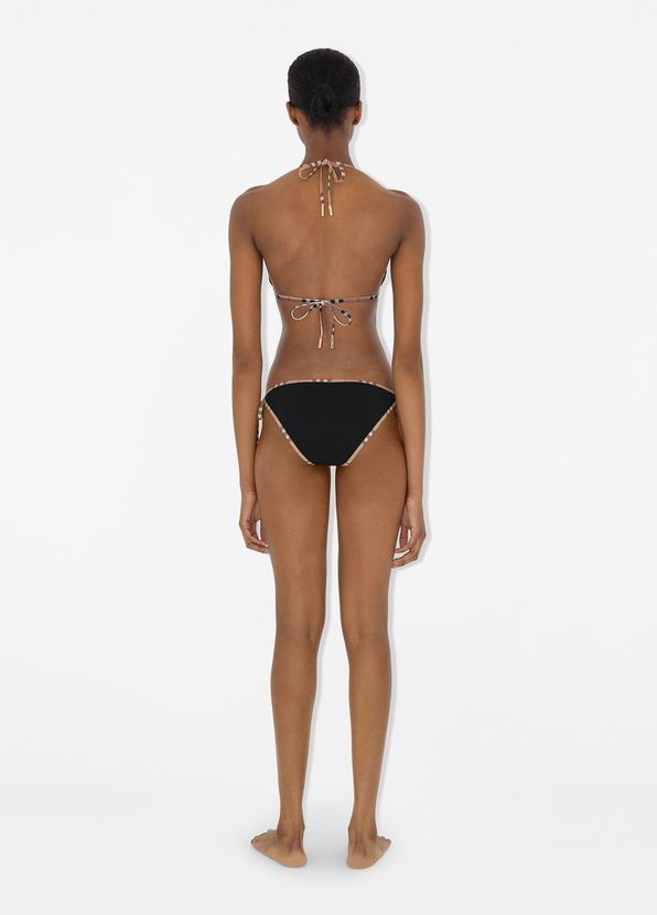 Burberry Check Trim Black Women's Bikini Set - 3