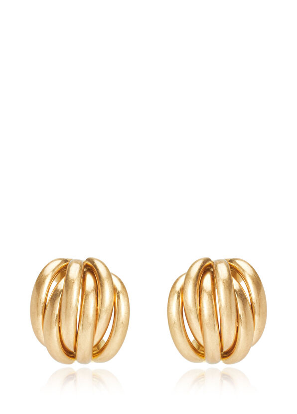 Beymen Club Gold İç İçe Geçmeli Kadın Küpe - 1