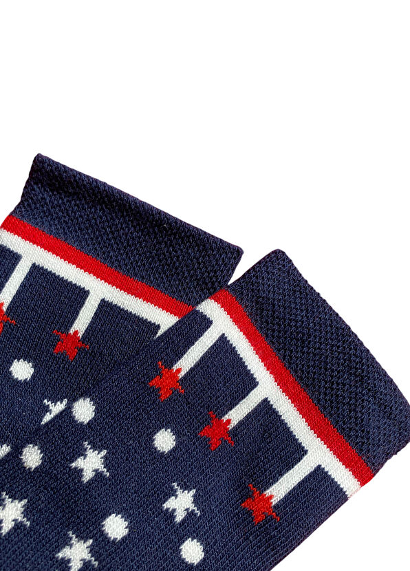 Lille Trove Santa Navy Yılbaşı Temalı Unisex Çocuk Çorap - 2