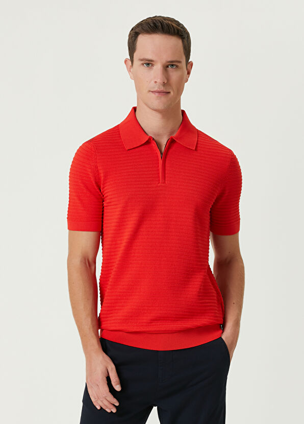 Beymen Club Nar Çiçeği Polo Yaka Kısa Kollu Triko - 1