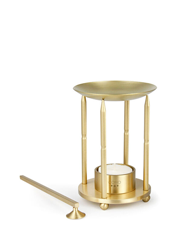 Coho Objet Lux Pirinç Aromaterapi Buhurdanlık Mumluk & Mum Söndürücü Set - 1
