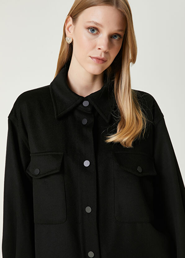 Beymen Club Black Wool Over Shirt - 2
