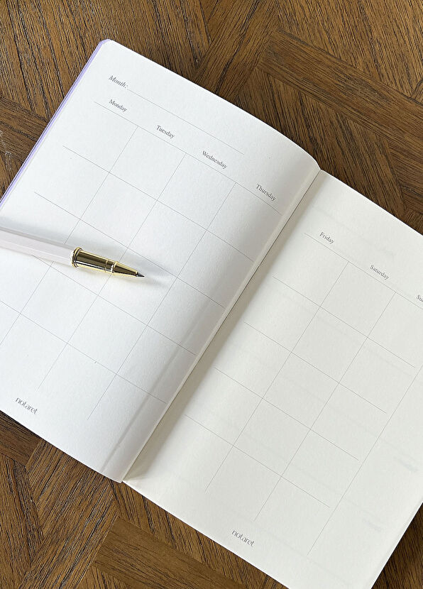 Notaret Mavi Tarihsiz Haftalık Ajanda - 2