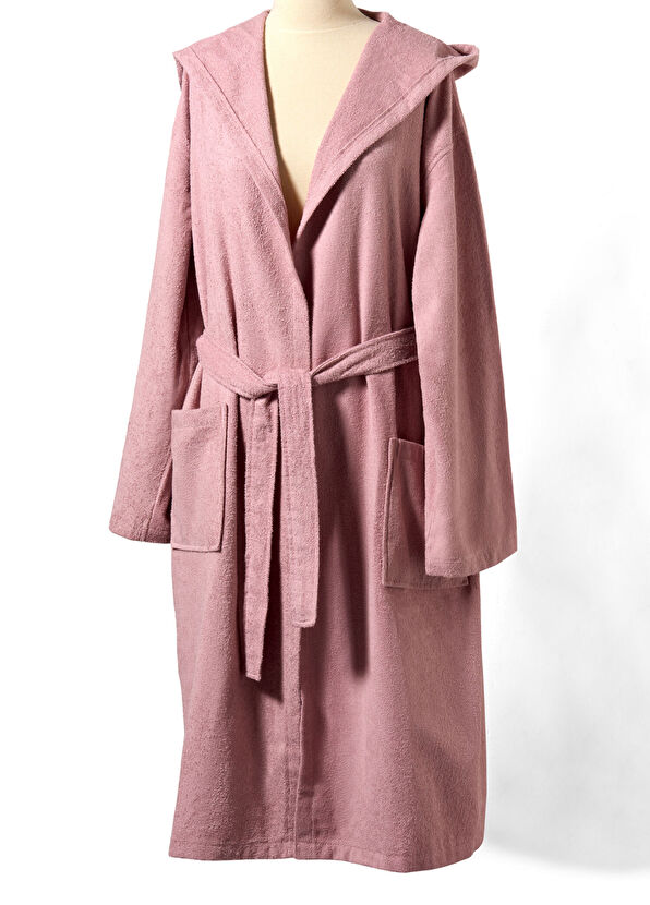 Ren Home Rosea Pembe Pamuklu Kadın Bornoz - 2