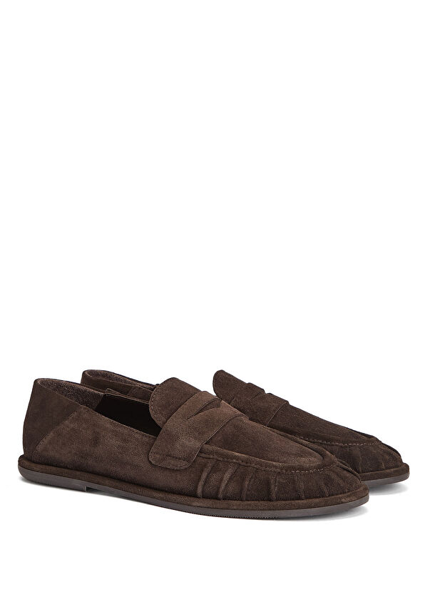 Beymen Club Kahverengi Kadın Süet Loafer - 2